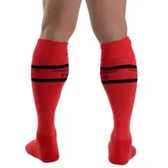 Мъжки високи чорапи, червени