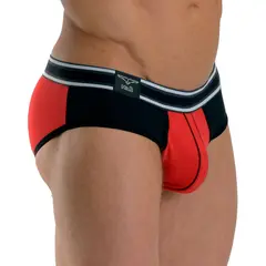 Мъжки слип Bronx, червено и черно