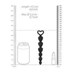 Анална броеница от силикон - черна
