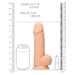 Дилдо от силикон с тестиси - 21,6 cm