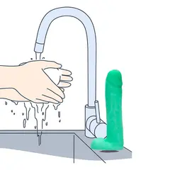 Сапун с формата на дилдо, фосфоресциращ