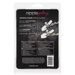 Щипки за зърна с кристална верижка