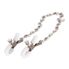 Щипки за зърна с кристална верижка