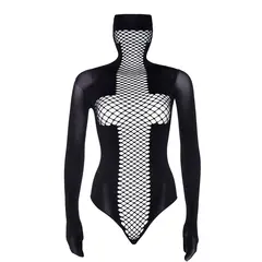 Боди с висока яка-маска