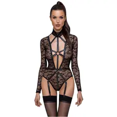 Боди от ленти и мека дантела