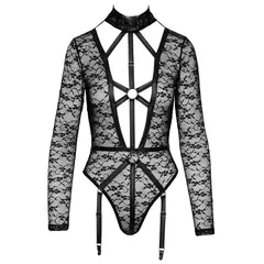 Боди от ленти и мека дантела