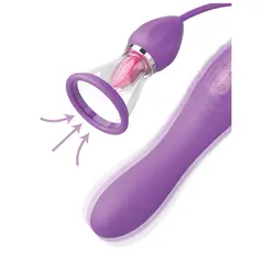 Вибратор и засмукващ стимулатор с езиче