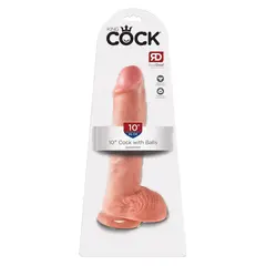 Дилдо King Cock с тестиси, 25 см