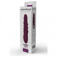 Вибратор с два мотора, Dreamtoys, Essentials Ribbed Power Vibe, Оребрен, 10 режима, Лилав