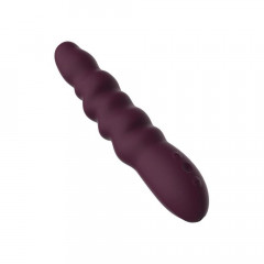 Вибратор с два мотора, Dreamtoys, Essentials Ribbed Power Vibe, Оребрен, 10 режима, Лилав