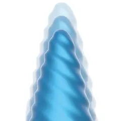 Вибриращ анален разширител Playhouse, Ribbed с дистанционно – Син