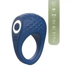 Вибриращ пенис ринг Playhouse, Vicious Ring с дистанционно – Син