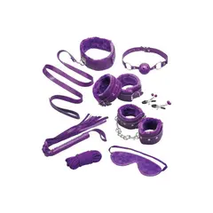 Пълен BDSM комплект от 12 части, Whipsmart, Fuzzy Collection Everything You Need Bondage Kit
