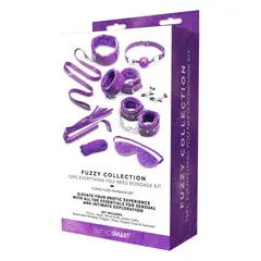Пълен BDSM комплект от 12 части, Whipsmart, Fuzzy Collection Everything You Need Bondage Kit