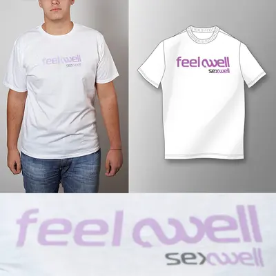 Мъжка бяла тениска - feel well