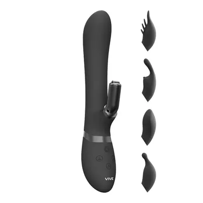 Вибратор с Клиторстимулатор Vive Chou, с 4 Приставки, Черен Sex Shop Sexwell - 1