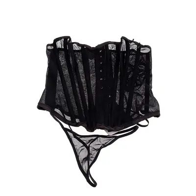 Kорсет с кадифени ленти L