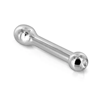 Вибратор Goccia Silver с кристал, метал