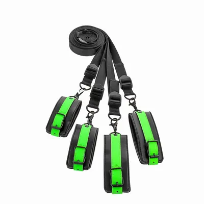 Каиши и белезници за легло OUCH! фосфоресциращи