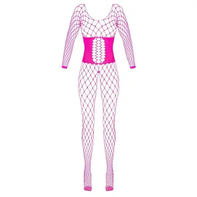 Целокупно мрежесто боди с дълги ръкави