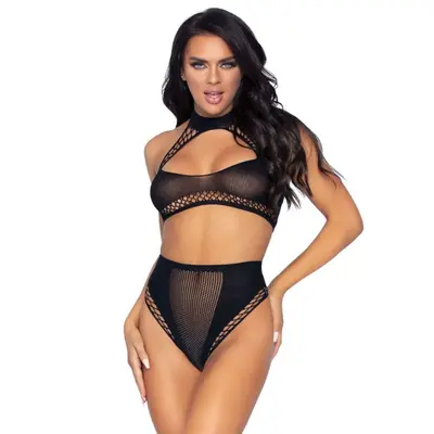 Бикини с висока талия и топ