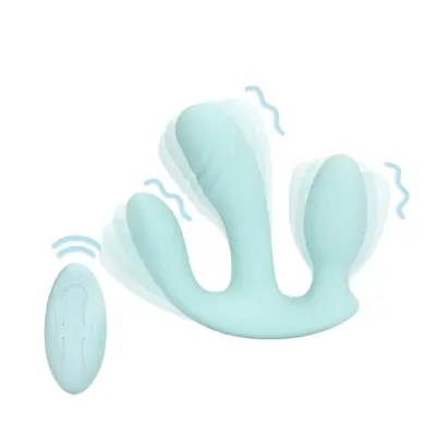 Вибратор Loveline 3 в 1, Син