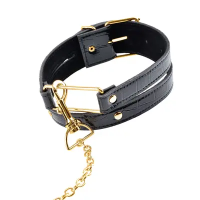 Нашийник с повод Fetish Fantasy Gold