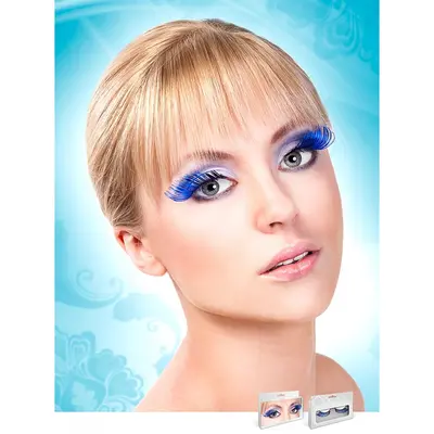 Синьо-черни,извити мигли