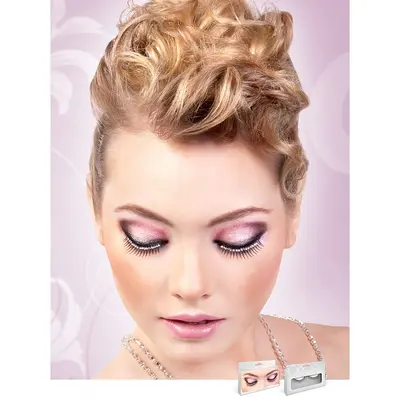 Кръстосани мигли с плътен наниз кристали