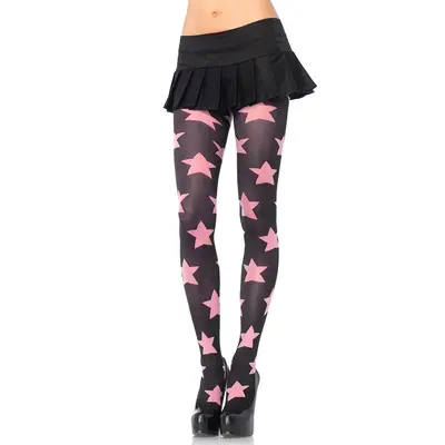 Черен чорапогащник на розови звезди