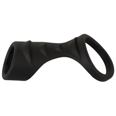 Маншон за пенис с пръстен за тестиси, Erecto, Cock Sleeve with Ball Ring, 8 см