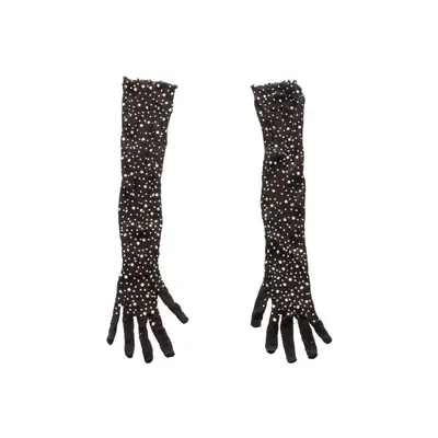 Дълги ръкавици с кристали CalExotics, Radiance Full Length Gloves, Черни – O/S