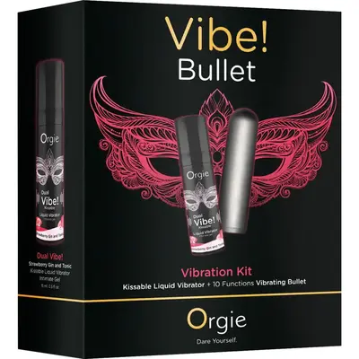 Комплект за стимулация Orgie, Vibe! Bullet – Течен вибратор и Виброкуршум