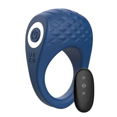 Вибриращ пенис ринг Playhouse, Vicious Ring с дистанционно – Син