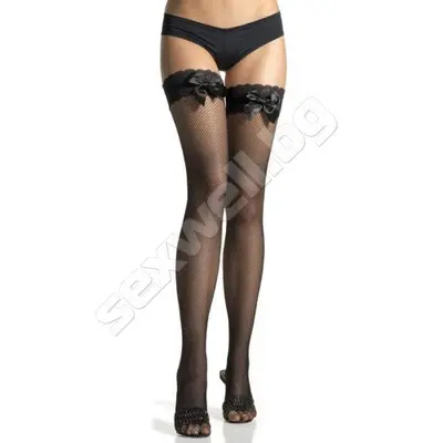 Чорапи от ситна мрежа с панделки