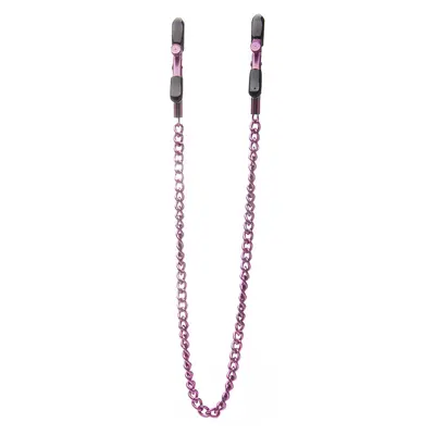 Щипки за зърна с розова верижка
