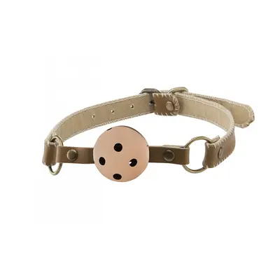 Наустник от кафява кожа, с топка