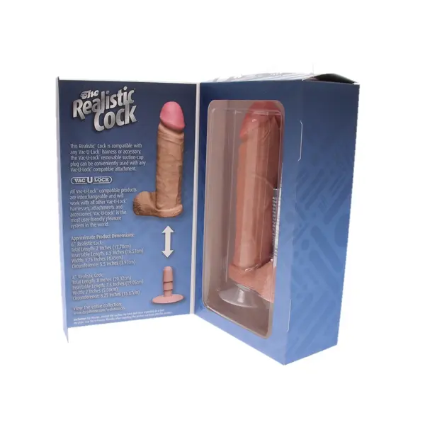 Реалистично дилдо с вакуум, 20 см