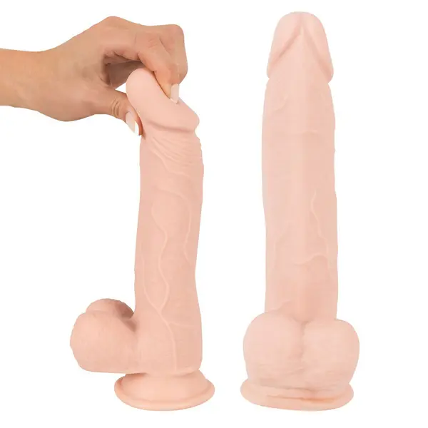 Дилдо с тестиси и вакуум чашка