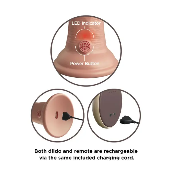 Вибриращо дилдо King Cock Elite 25 см