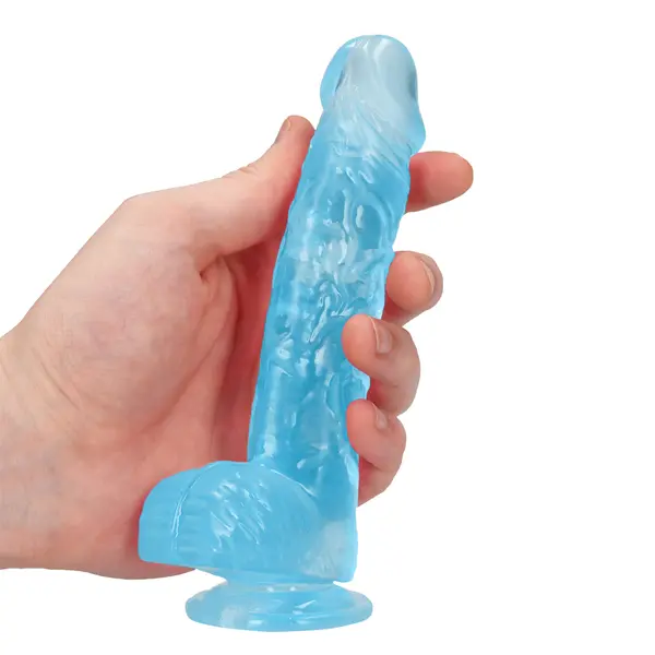 Дилдо с тестиси CRYSTAL CLEAR , реалистично - 17 cm