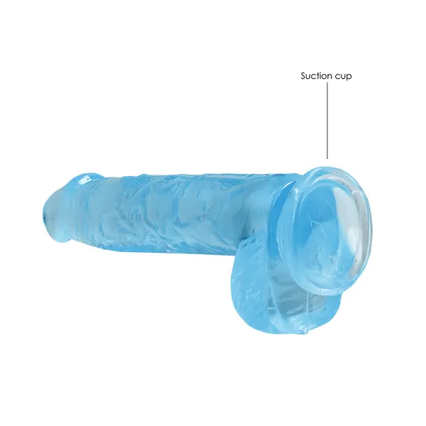 Дилдо с тестиси CRYSTAL CLEAR , реалистично - 17 cm