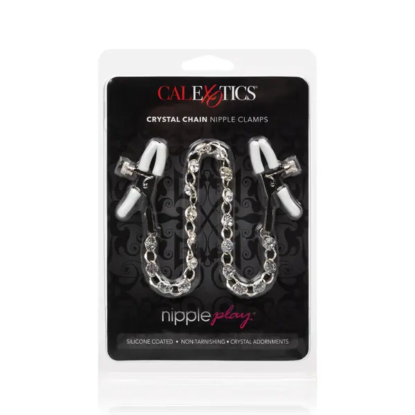 Щипки за зърна с кристална верижка