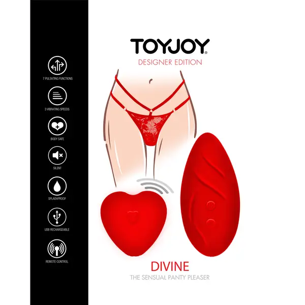 Бикини с клиторстимулатор Divine Panty Pleaser от TOYJOY Designer Edition