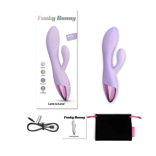 Вибратор заек Love to Love Funky Bunny, 10 см, Лилав, Sex Shop Sexwell-4