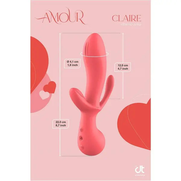 Вибратор Dream Toys Amour Claire, Тройна Стимулация, Розов Sex Shop Sexwell - 5