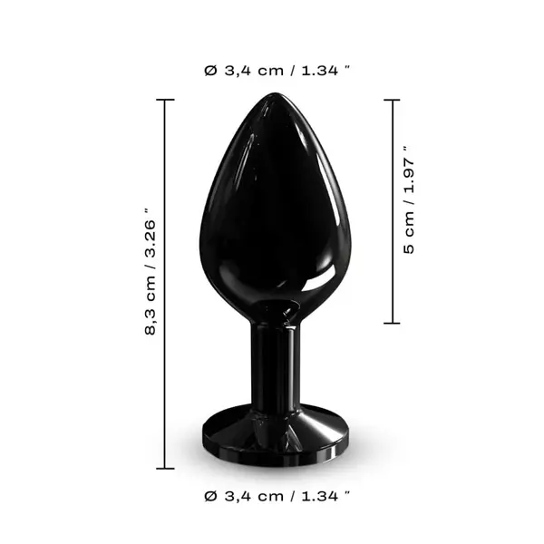 Анален разширител с черен камък S