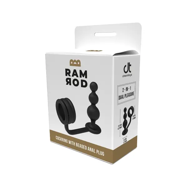 Пенис ринг с анална броеница RAMROD