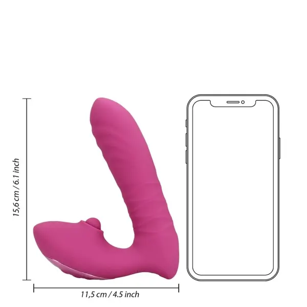 Вибратор Loveline, Тласкащ/Потупващ