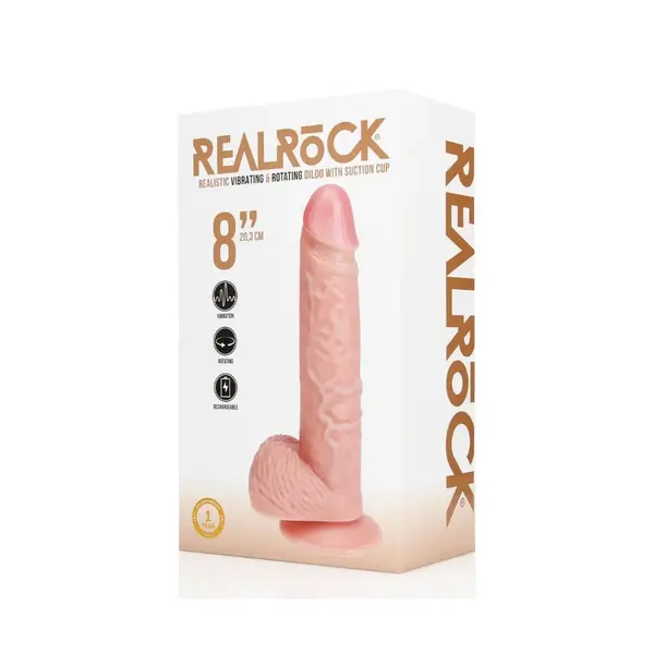 Вибратор RealRock Ротиращ, С тестиси